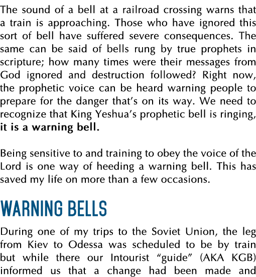 The sound of a bell at a railroad crossing warns that a train is approaching  Those who have ignored this sort of bel   