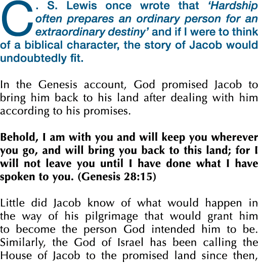C. S. Lewis once wrote that ‘Hardship often prepares an ordinary person for an extraordinary destiny’ and if I were t...