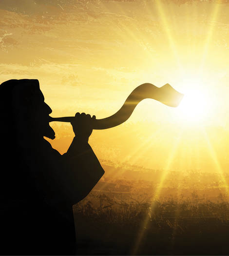 A man is playing a musical instrument, a trumpet, in front of a beautiful sunset. AI generated content