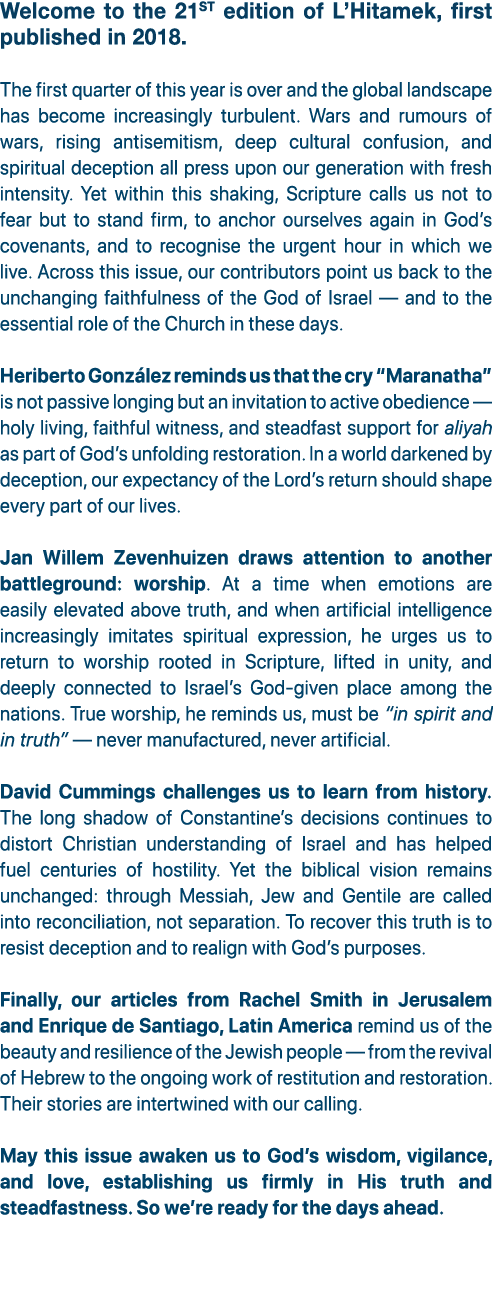 Welcome to the 21ST edition of L’Hitamek, first published in 2018. The first quarter of this year is over and the glo...