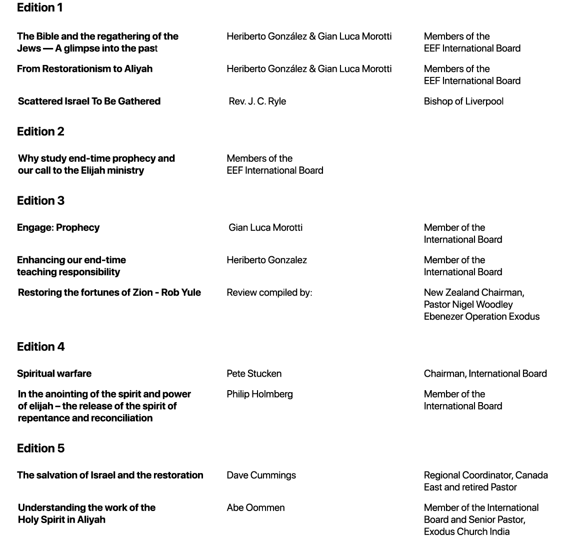  Edition 1 The Bible and the regathering of the Heriberto Gonz lez & Gian Luca Morotti Members of the Jews — A glimps...