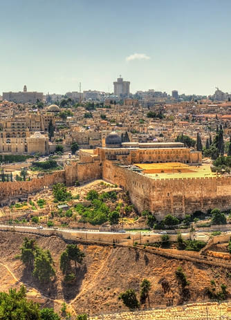 View of the Temple Mount in Jerusalem - Israel