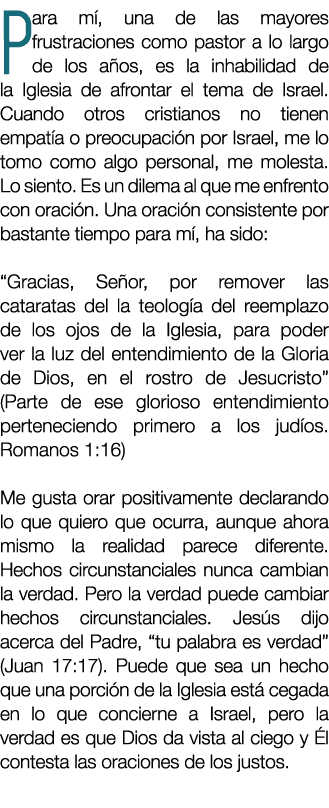 Para m , una de las mayores frustraciones como pastor a lo largo de los a os, es la inhabilidad de la Iglesia de afro...